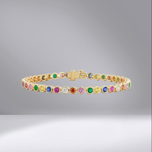 Rainbow Tennis Bracelet