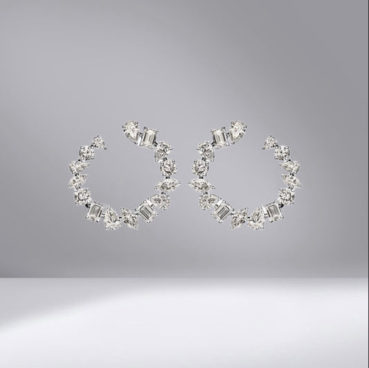 ファンシーカット・フープ・ピアス