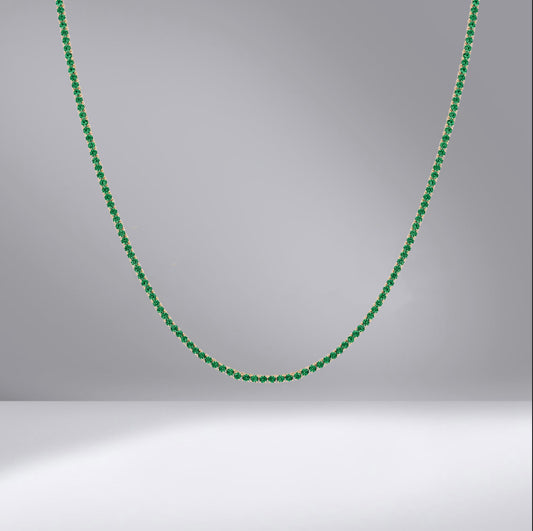Emerald Tennis Necklace