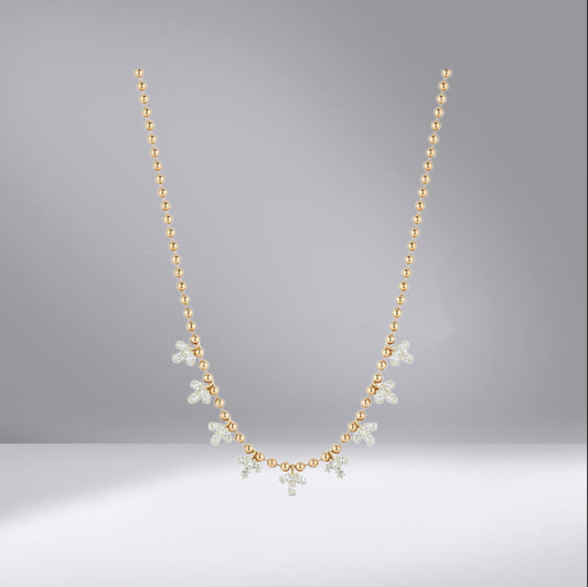 Triple Marquis Diamond Necklace