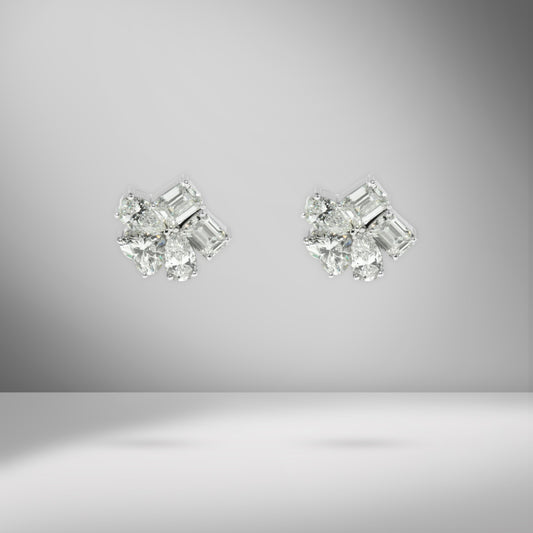 ミックスカット・フープ・ピアス