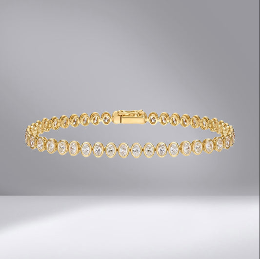 Oval Diamond Tennis Bracelet