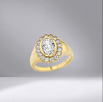 Oval Signet ring in diamond