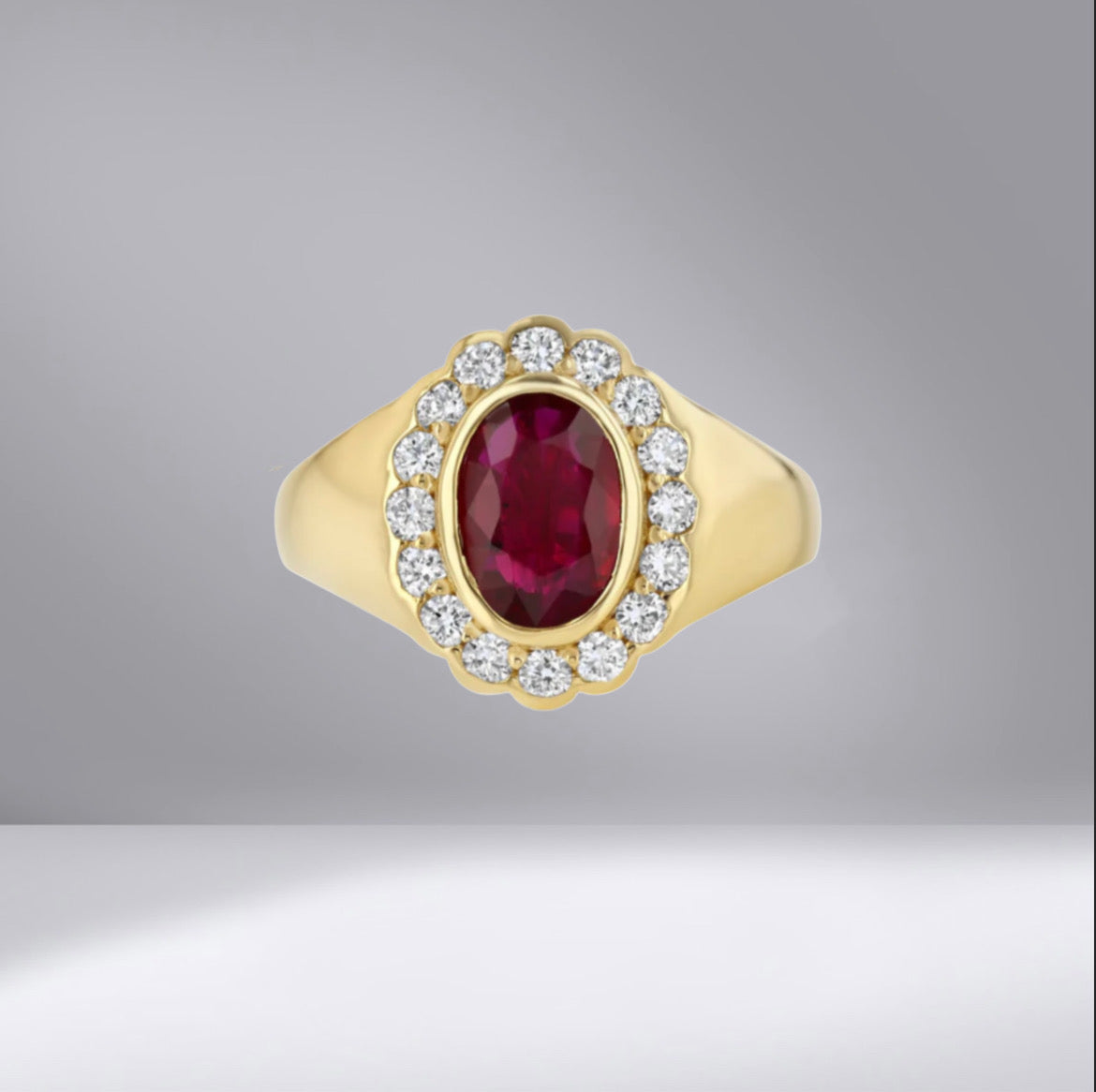 Oval Signet in Ruby