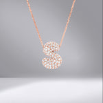 Mini Diamond Bubble Letter Necklace