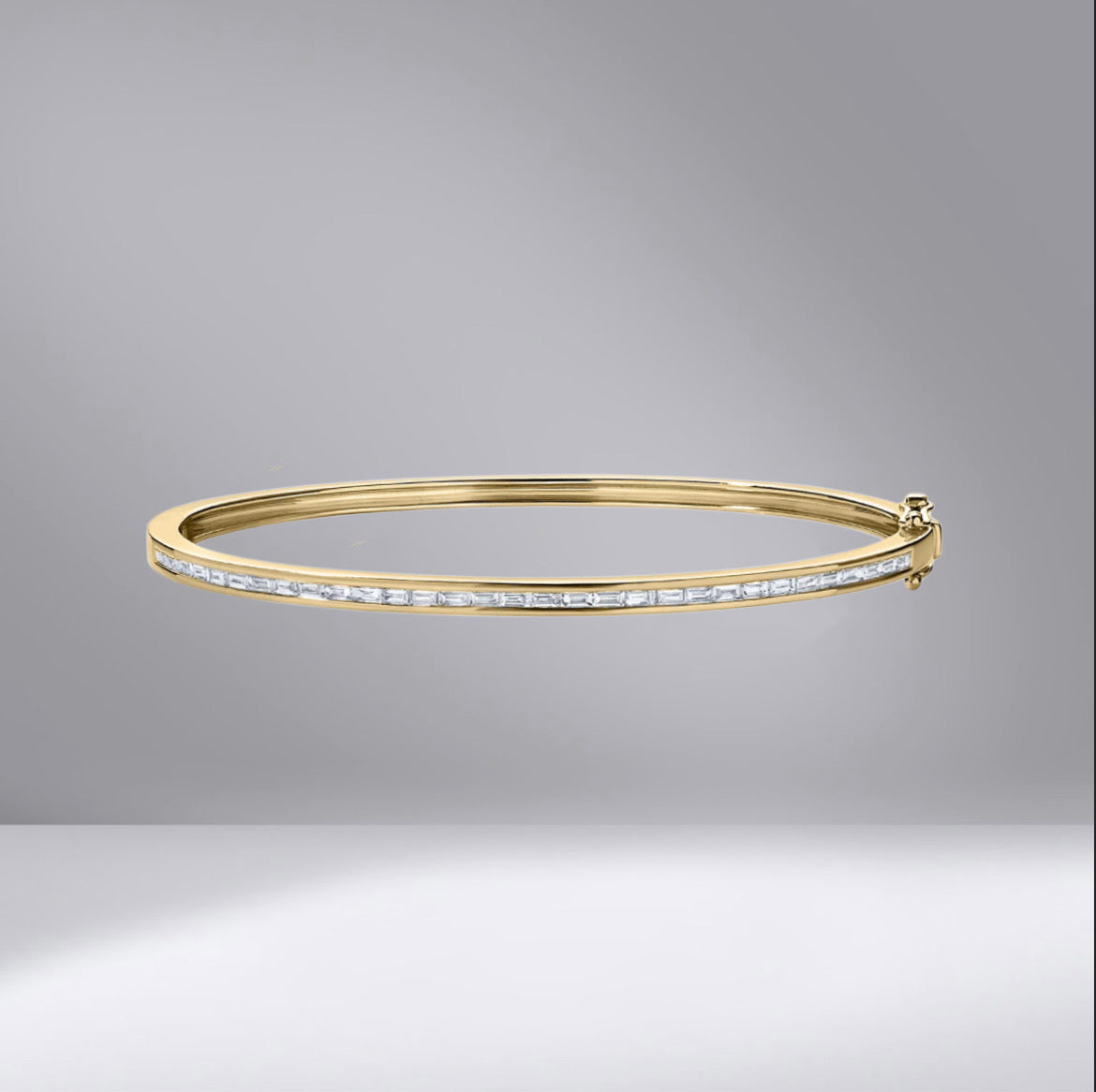 Classic Baguette Diamond Bangle