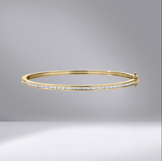 Classic Baguette Diamond Bangle