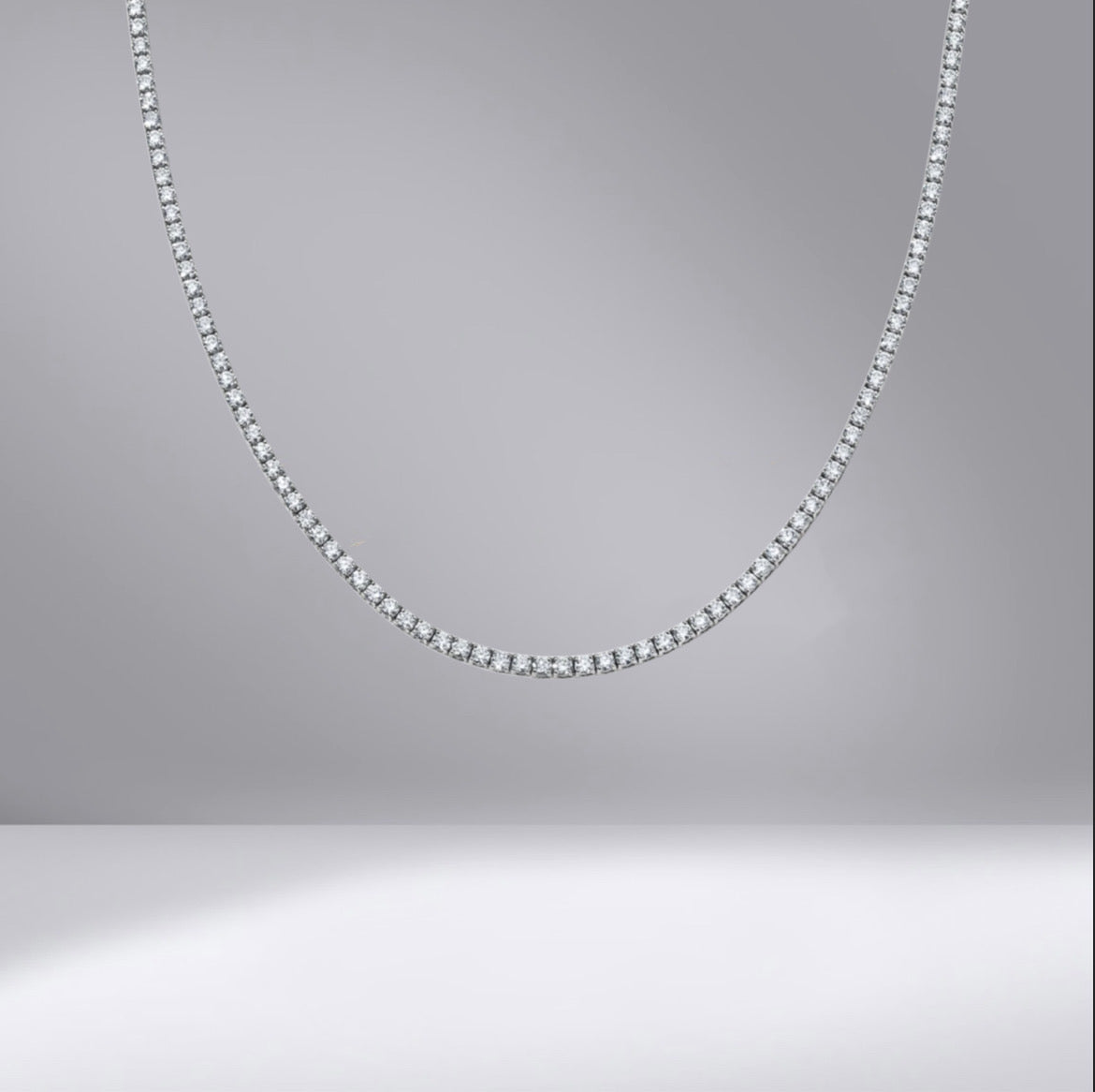 Class Diamond Tennis Necklace