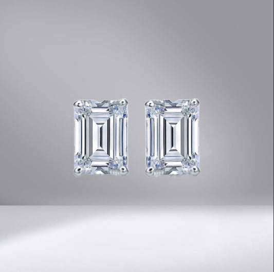 A pair of emerald cut diamond stud is classic and elegant choice for those who’s seeking a timeless and sophisticated look.