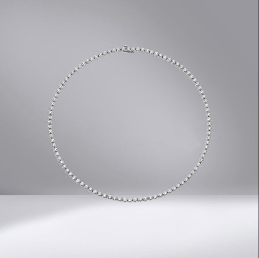 Classic Mini Bezel Tennis Necklace