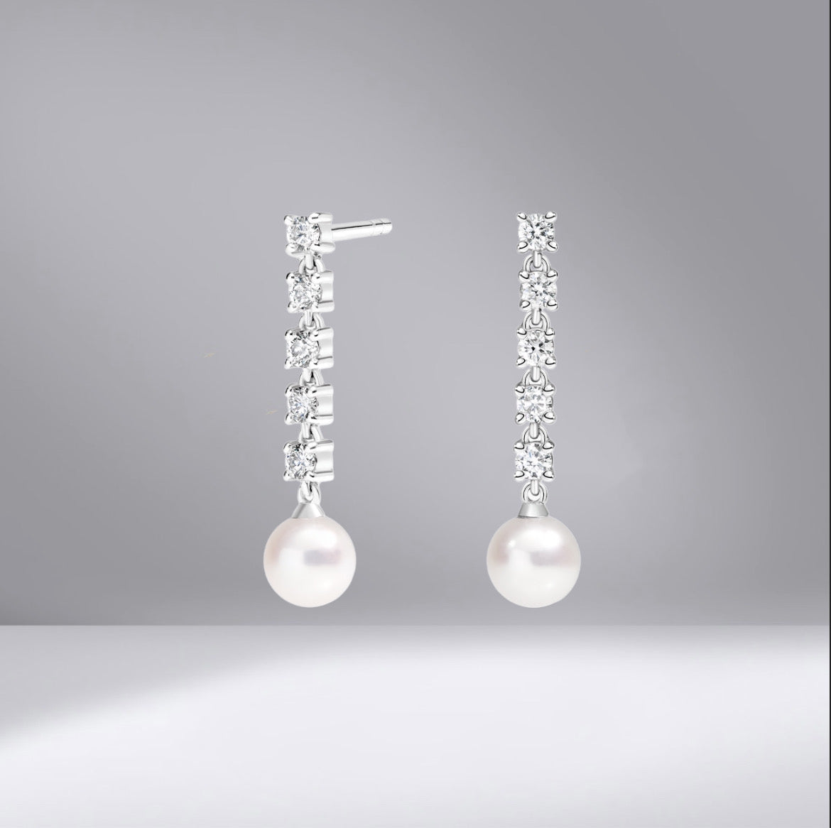 Pearl Diamond Earrings