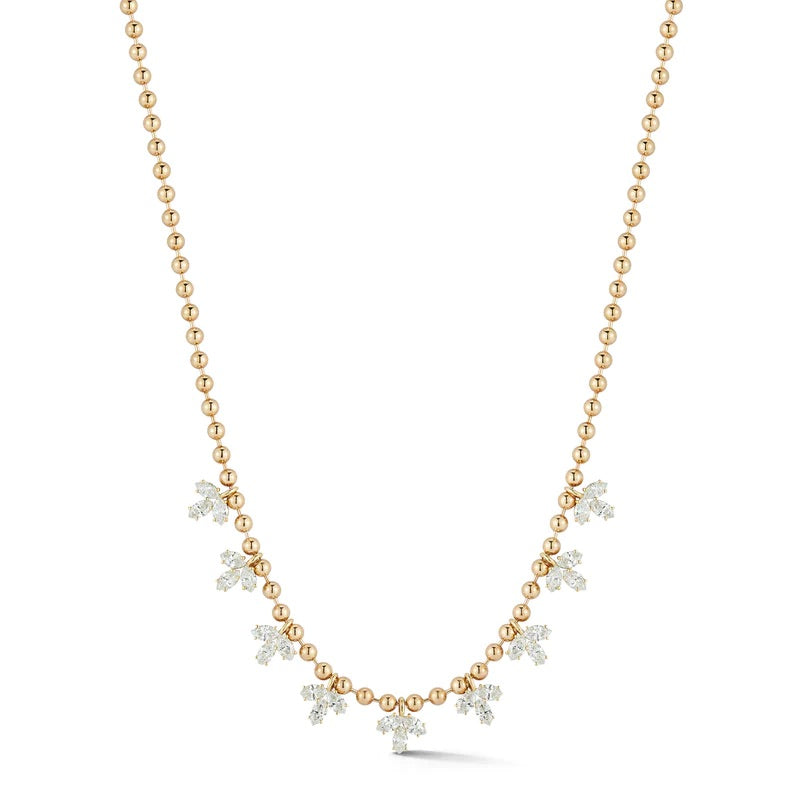 Triple Marquis Diamond Necklace