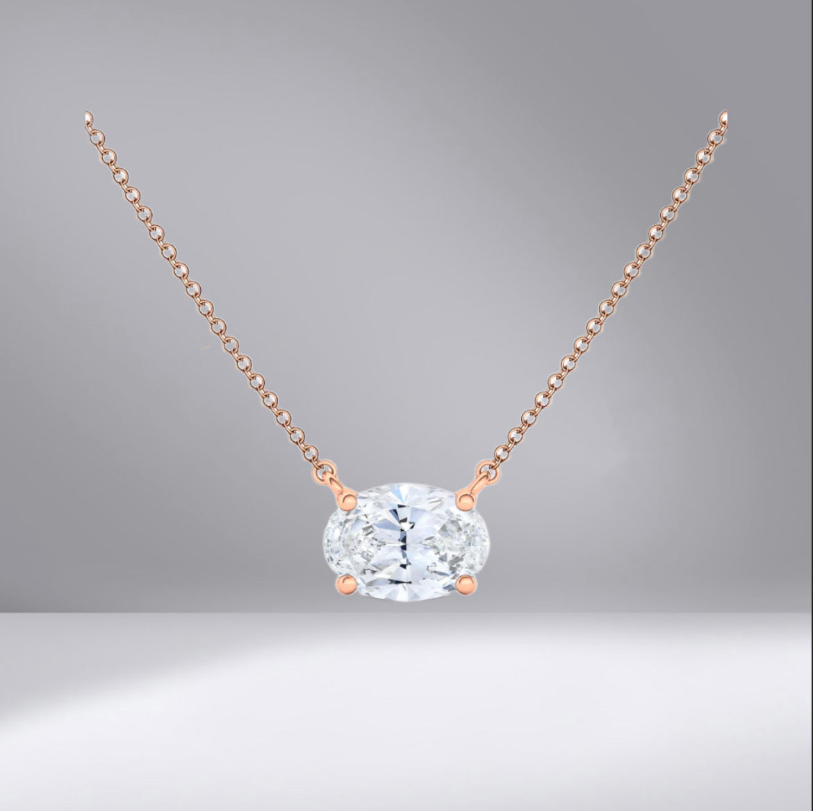 Single floating online diamond necklace