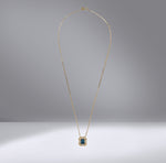 Color Sapphire Pendant Necklace
