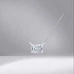 Single Emerald Diamond Necklace