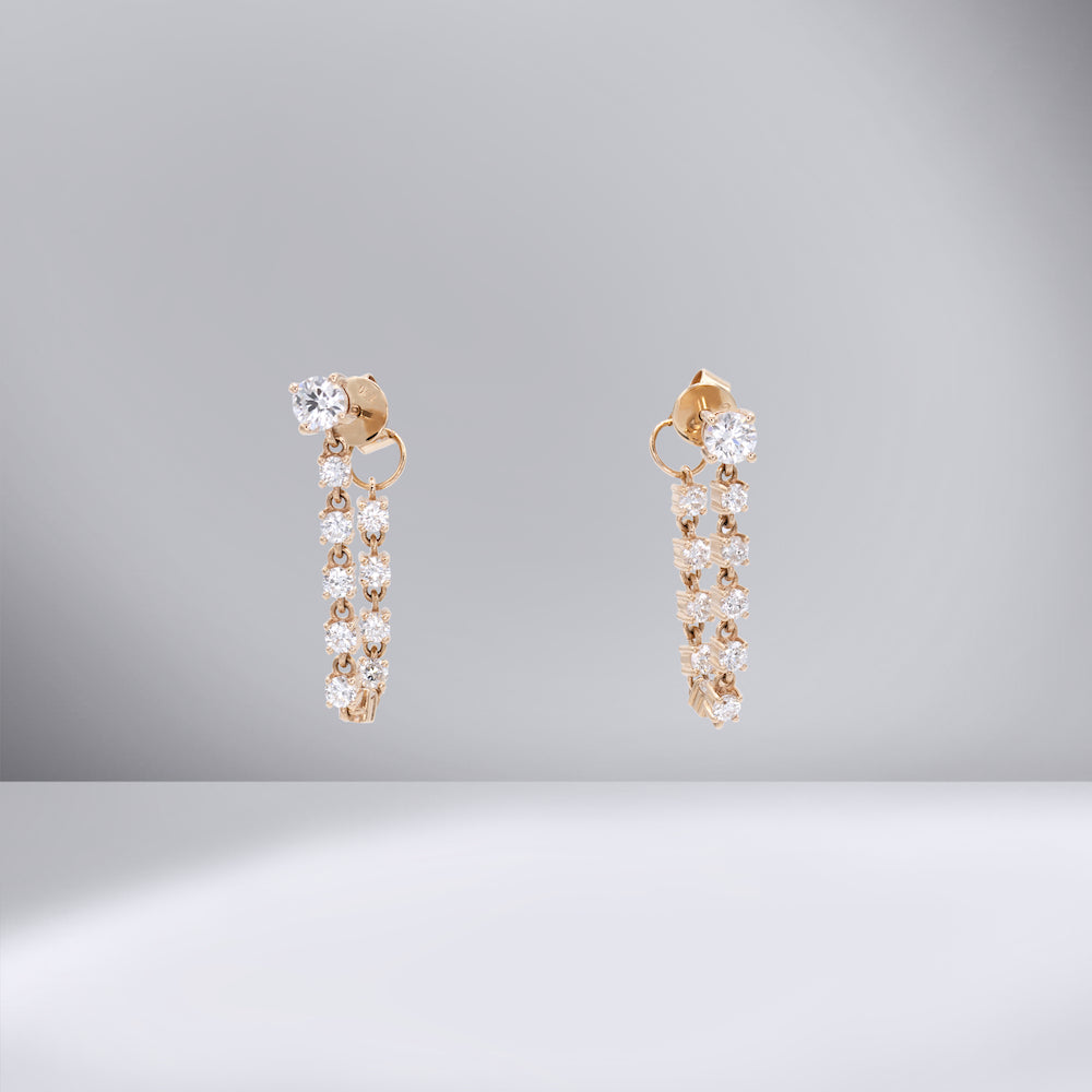 Dangle diamond earrings