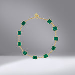 Emerald Cube Bracelet