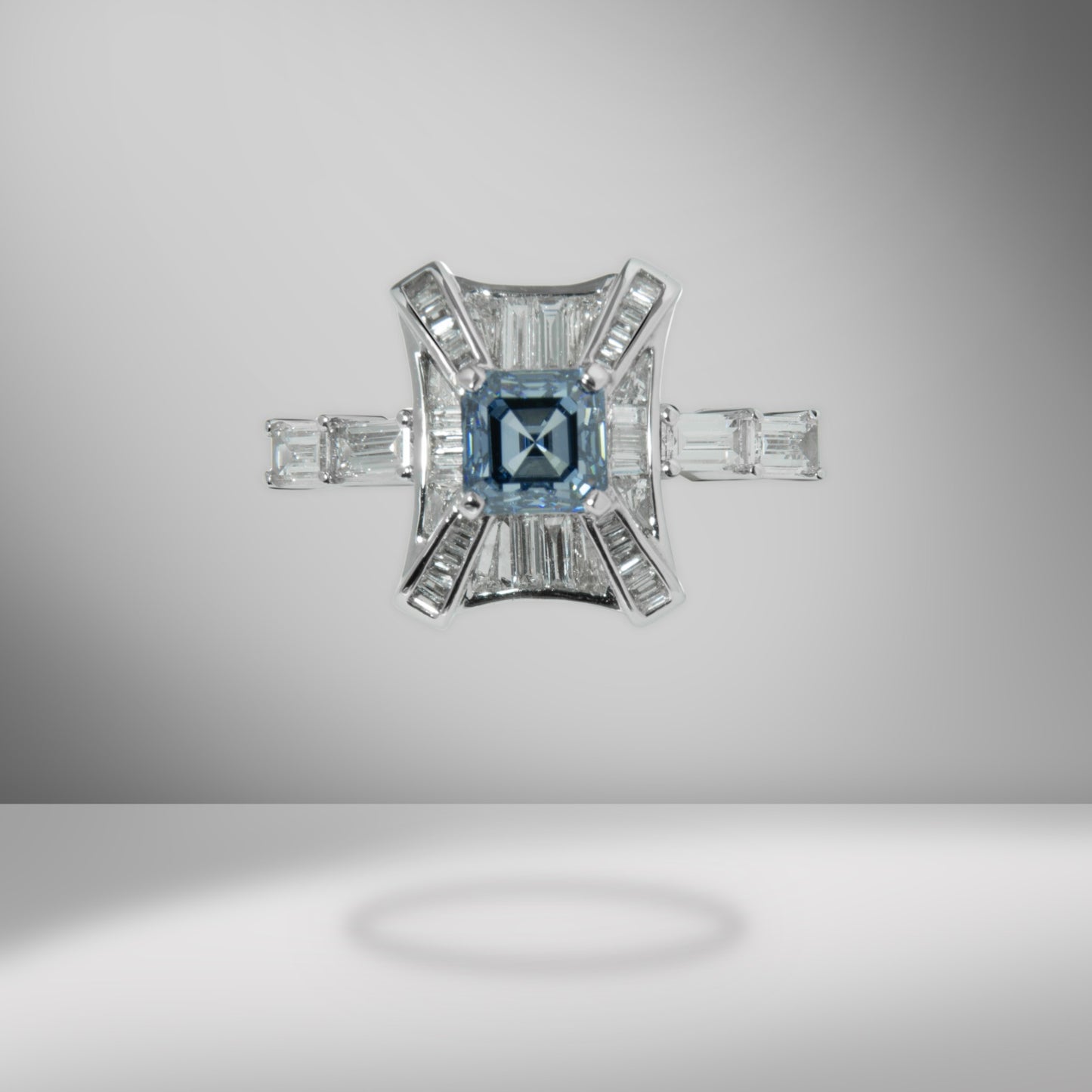 Blue Diamond Ring